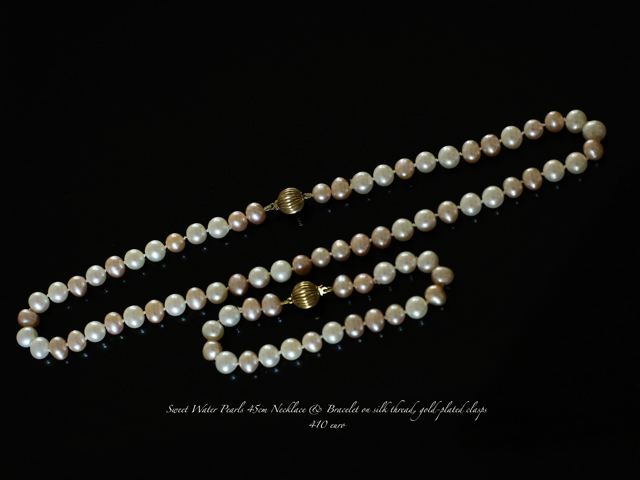 Sweet water pearl Necklace & Bracelet for the bride